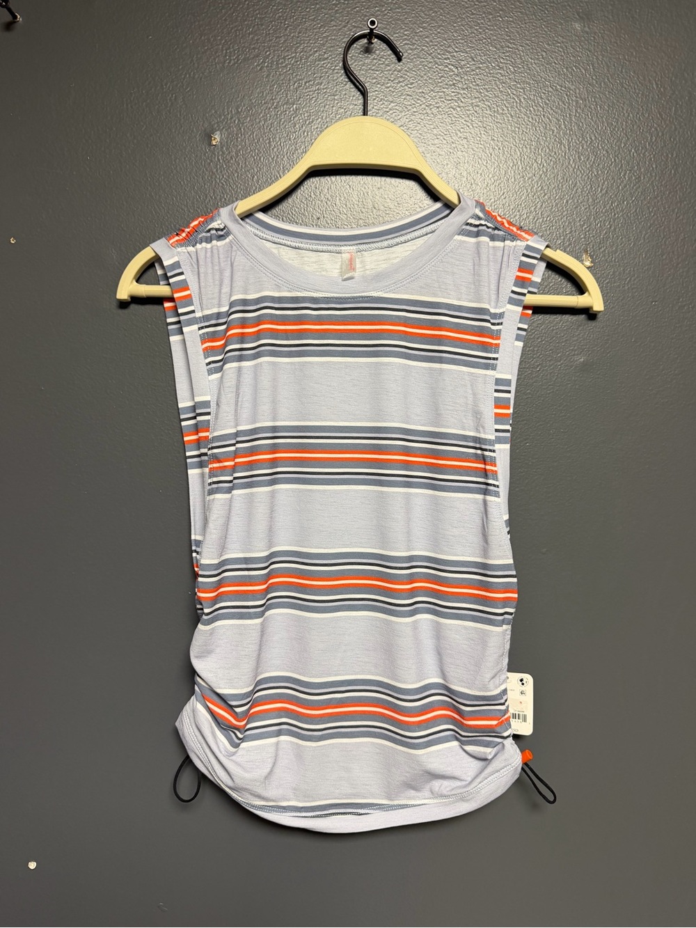 NWT FP Movement Free People Sport Mode Ruched Tank Top Wave Stripe XS